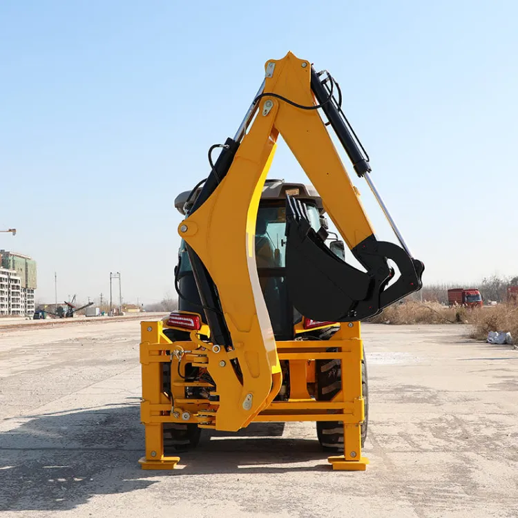 Free Shipping Euro 5 EPA Backhoe Loader Agricultural Front Digging Mini Tractor With Front End Loader and Backhoe — image 5