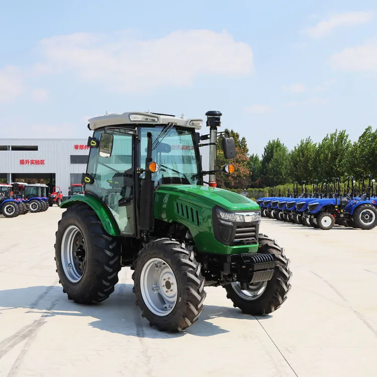 704 High Productive Used Small Farm Tractor 22HP Diesel 4WD Compact Tractor with Canopy for Orchard Vineyard Greenhouse Farming — image 2