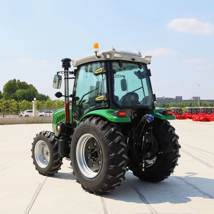 704 High Productive Used Small Farm Tractor 22HP Diesel 4WD Compact Tractor with Canopy for Orchard Vineyard Greenhouse Farming — image 4