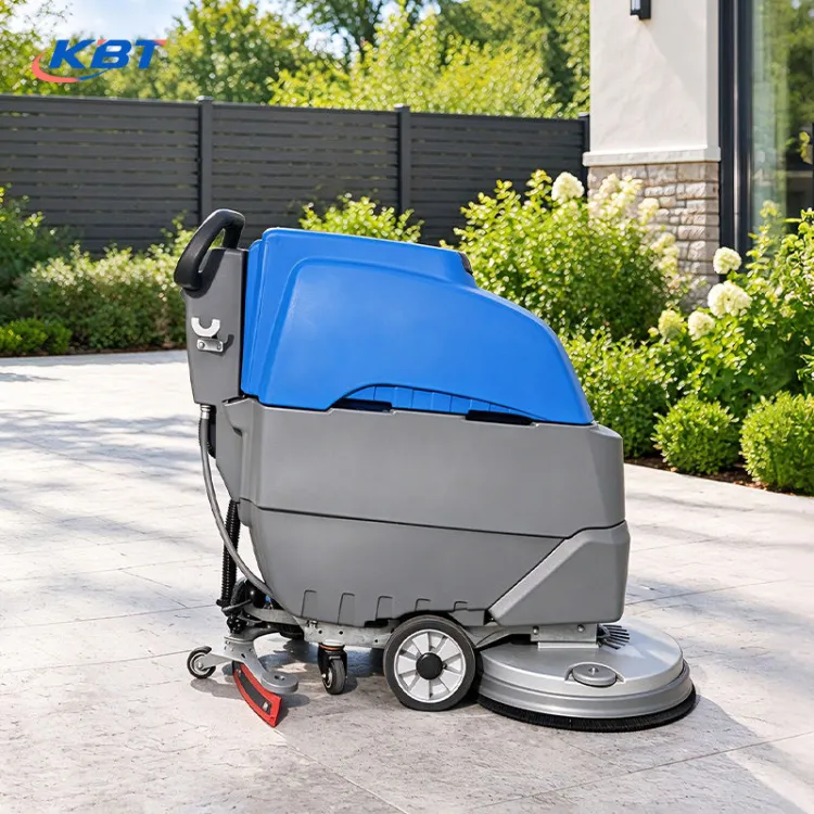 Epoxy Floor Cleaning Machine Walk Behind Floor Scrubber Dryer Heavy Duty Industrial Floor Sweeper for Workshop Plant — image 3