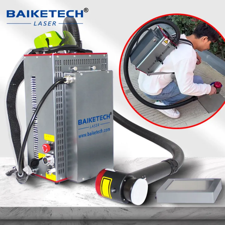 TH-FLC200SC 200W Backpack Pulse Laser Cleaning Machine Handheld Mopa Laser Cleaner Paint Oil Rust Coating Removal — image 3