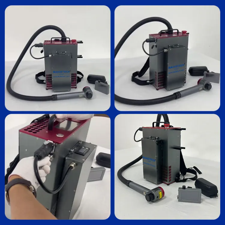 TH-FLC200SC 200W Backpack Pulse Laser Cleaning Machine Handheld Mopa Laser Cleaner Paint Oil Rust Coating Removal — image 4