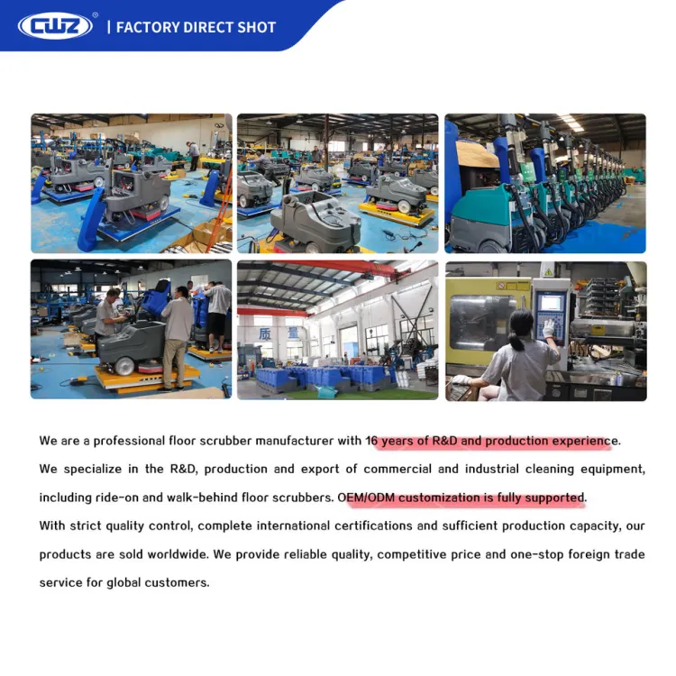 High Efficiency Type Ride on Electric Floor Scrubber Automatic Street Cleaning Sweeper with Core Pump and Brush Components — image 5