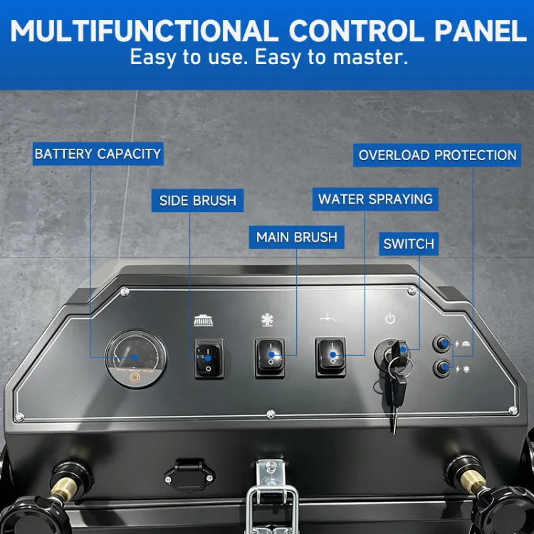 Industrial Walk-Behind Hand-Push Electric Cordless Commercial Floor Sweeper — image 3