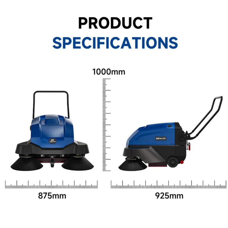Industrial Walk-Behind Hand-Push Electric Cordless Commercial Floor Sweeper — image 6