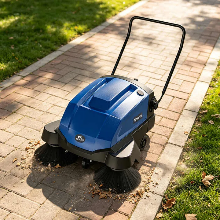 Industrial Walk-Behind Hand-Push Electric Cordless Commercial Floor Sweeper — image 7