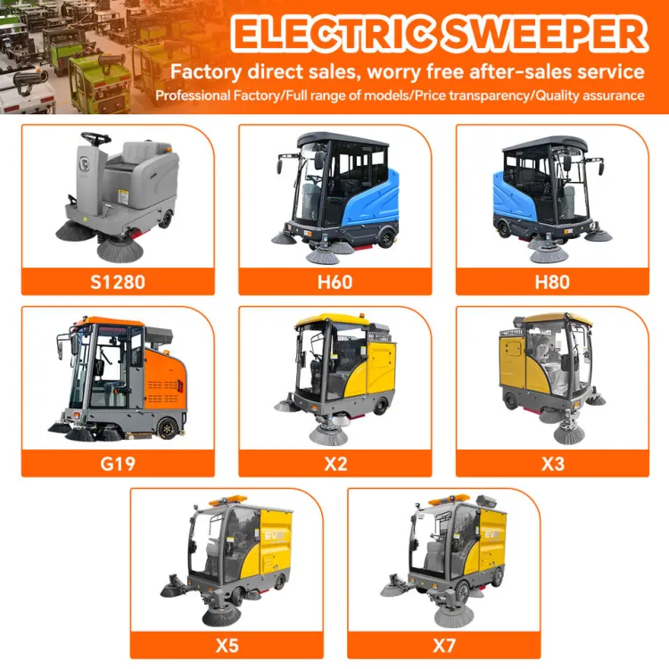 Industrial Ride-on Floor Sweeper for Clearing Leaves, Dust and Debris From Workshops, Warehouses and Roads — image 5
