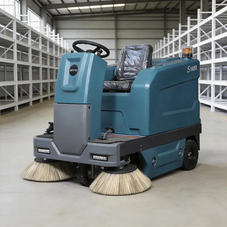 Versatile GIYO S1400 Ride on Industrial Vacuum Multi-Surface Use School Floor Sweeper — image 1