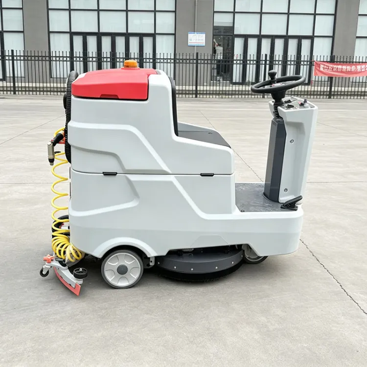 CE Certified Ride on Floor Sweeper Washer Machine Electric Industrial Burnishing Cleaner for Shopping Mall Parking Lot Warehouse — image 5