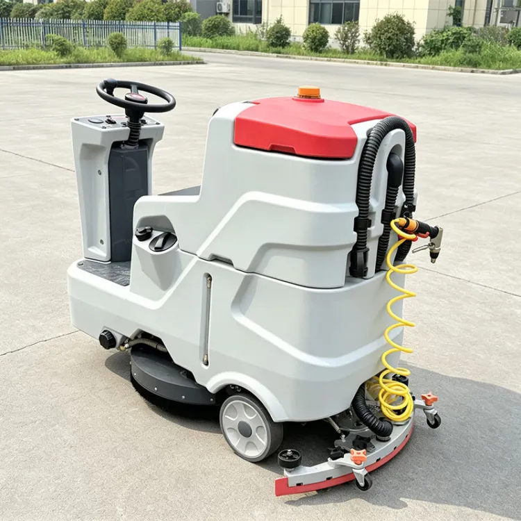 CE Certified Ride on Floor Sweeper Washer Machine Electric Industrial Burnishing Cleaner for Shopping Mall Parking Lot Warehouse — image 6