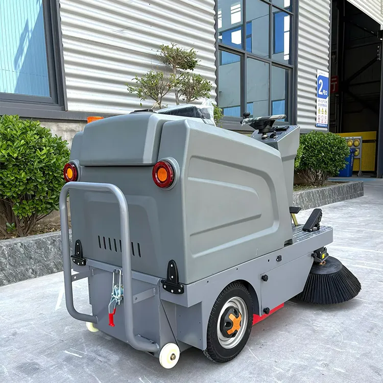 Industrial Heavy Duty Ride-On Burnishing Floor Sweeper Machine 1400mm Electric Self-Propelled for Warehouse & Use — image 3
