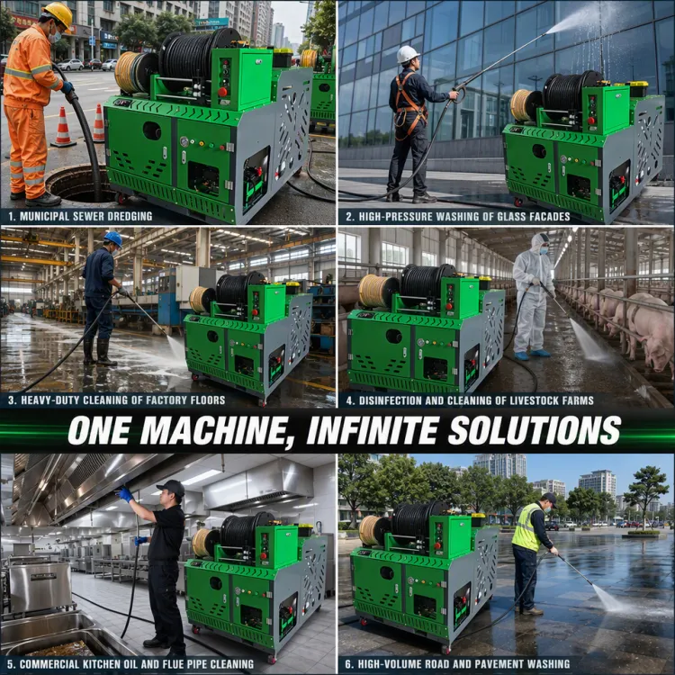 Sectional Drain Cleaning Machine Heavy Duty Industrial Sewer Pipe Cleaner Cable Snake High Pressure Commercial — image 4