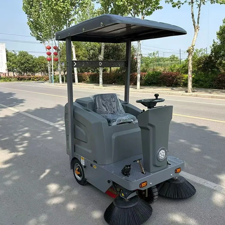 Design Ride-on Electric Commercial Floor Sweeper Machine Self-Propelled High Efficiency for Outdoor Roads & Parking Lots — image 1