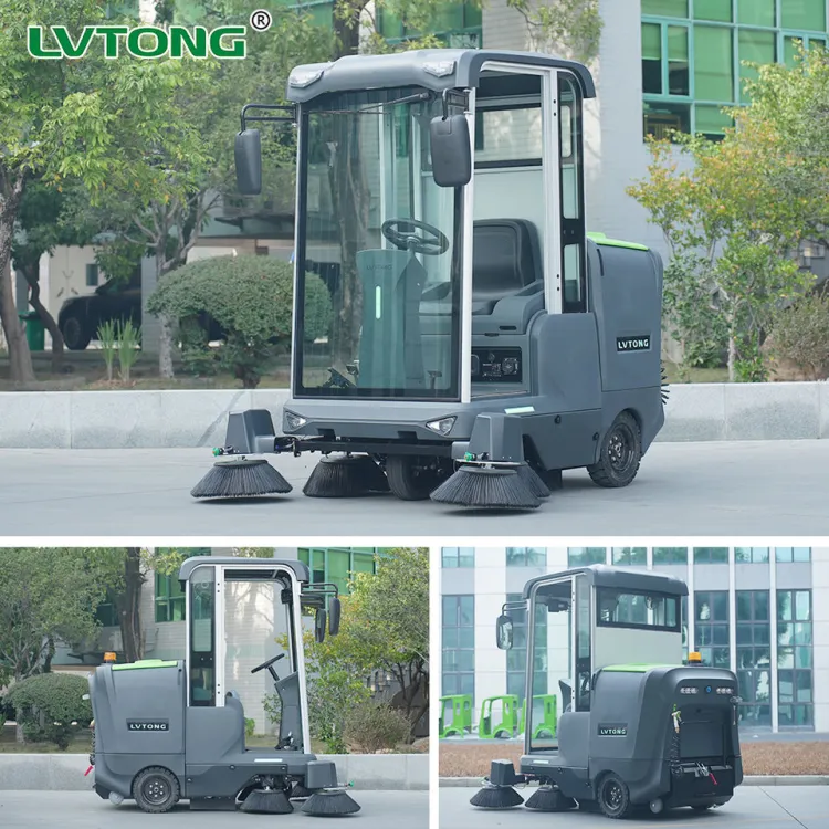 Electric Ride-on Street Cleaner Industrial Floor Sweeper for Concrete Floor and Asphalt Road — image 2