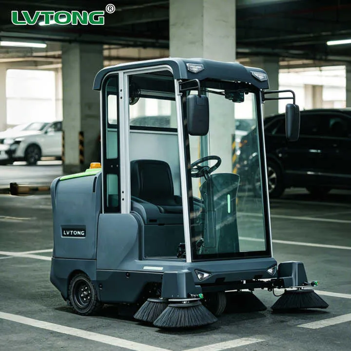 Electric Ride-on Street Cleaner Industrial Floor Sweeper for Concrete Floor and Asphalt Road — image 7