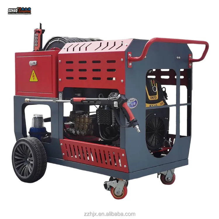 - Pipe Jetting Sewer Unblocking Machine Remote Control High Pressure Sewer Jetter Drainage Cleaning Machine — image 3