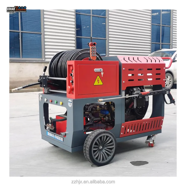 - Pipe Jetting Sewer Unblocking Machine Remote Control High Pressure Sewer Jetter Drainage Cleaning Machine — image 4