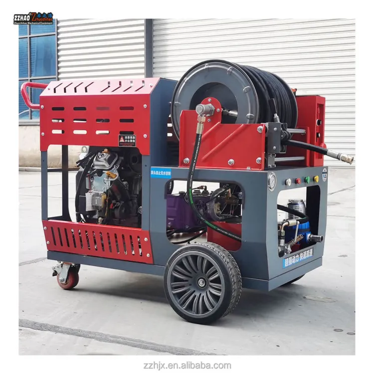 - Pipe Jetting Sewer Unblocking Machine Remote Control High Pressure Sewer Jetter Drainage Cleaning Machine — image 5