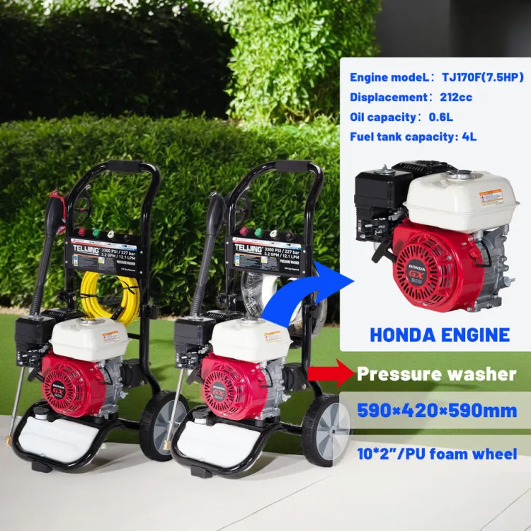 Multifunctional 3100psi/214bar 7Hp Petrol High Pressure Washer Machine 208cc Gasoline Cleaning Equipment for Personal Using — image 4