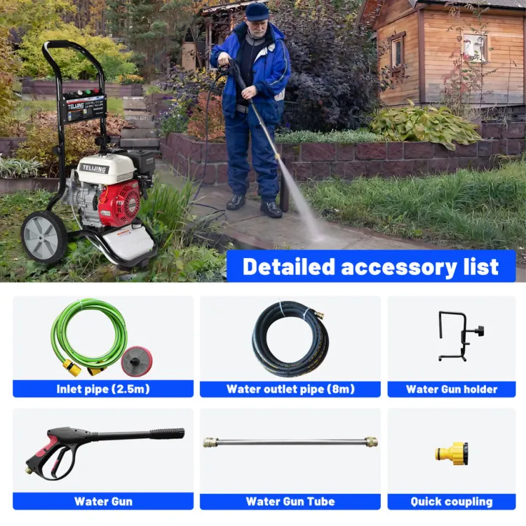 Multifunctional 3100psi/214bar 7Hp Petrol High Pressure Washer Machine 208cc Gasoline Cleaning Equipment for Personal Using — image 5