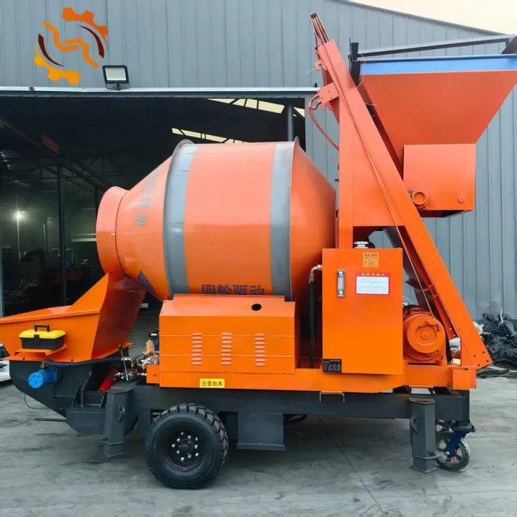 Self-Loading Concrete Mixer with Pump Small Mixer Truck with Concrete Pump Machine Diesel Integrated Concrete Mixer with Pump — image 2