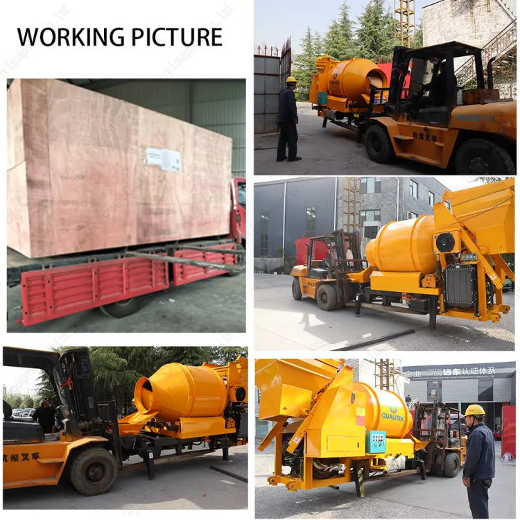 Self-Loading Concrete Mixer with Pump Small Mixer Truck with Concrete Pump Machine Diesel Integrated Concrete Mixer with Pump — image 4