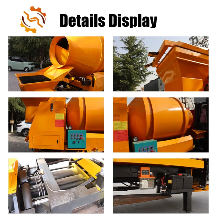 Self-Loading Concrete Mixer with Pump Small Mixer Truck with Concrete Pump Machine Diesel Integrated Concrete Mixer with Pump — image 6