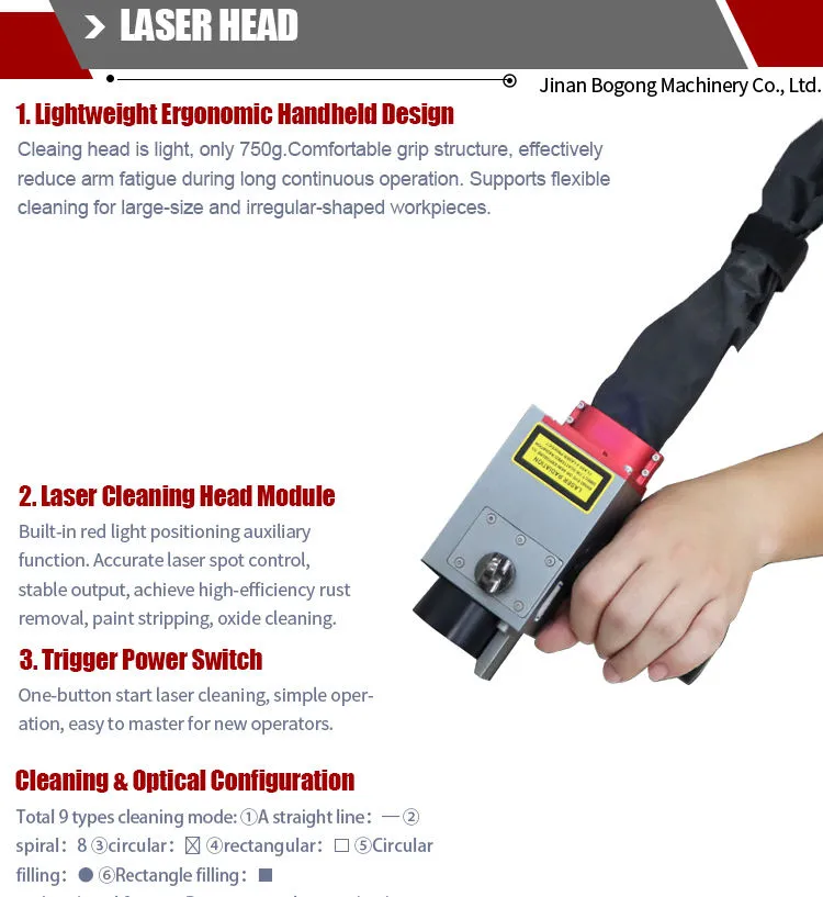 300W Portable Pulsed Fiber Laser Cleaning Machine Suitcase System Rust Paint Oil Grease Oxide Removal — image 4
