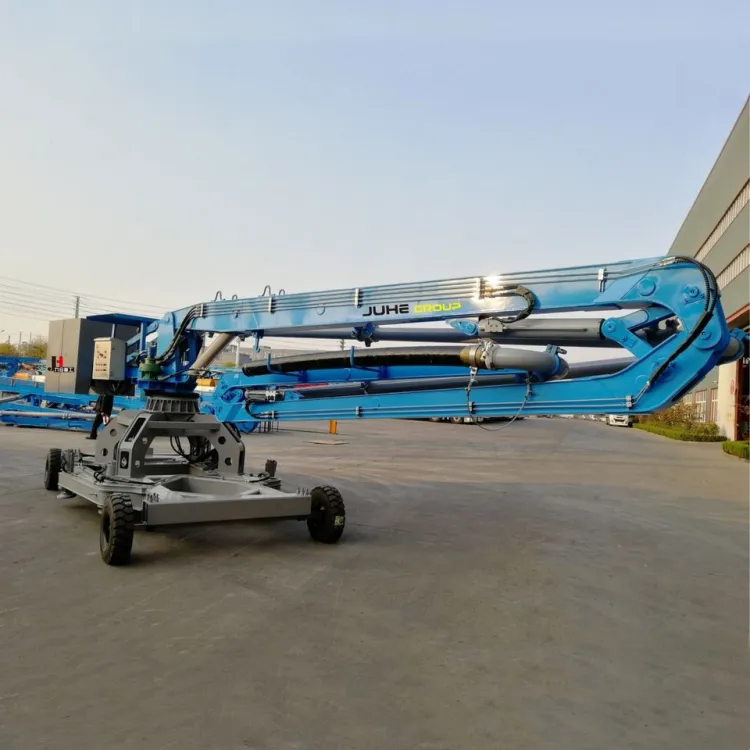 JIUHE 15m 17m 21m diesel and Electric Mobile Hydraulic Concrete Pump Placing Boom Spider Concrete Placing Boom for Construction — image 4