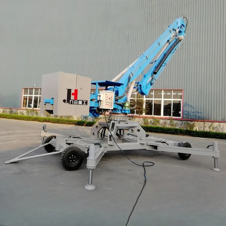 JIUHE 15m 17m 21m diesel and Electric Mobile Hydraulic Concrete Pump Placing Boom Spider Concrete Placing Boom for Construction — image 5