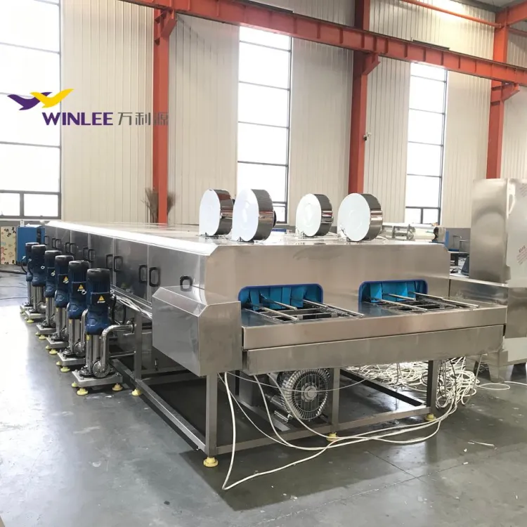 Poultry Crates Washing Machine High Pressure Water Spraying Meat Crate Cleaning Machine Automatic Tunnel Washer — image 1
