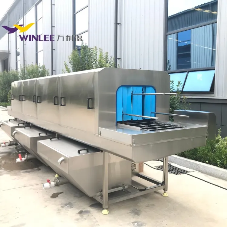 Poultry Crates Washing Machine High Pressure Water Spraying Meat Crate Cleaning Machine Automatic Tunnel Washer — image 2