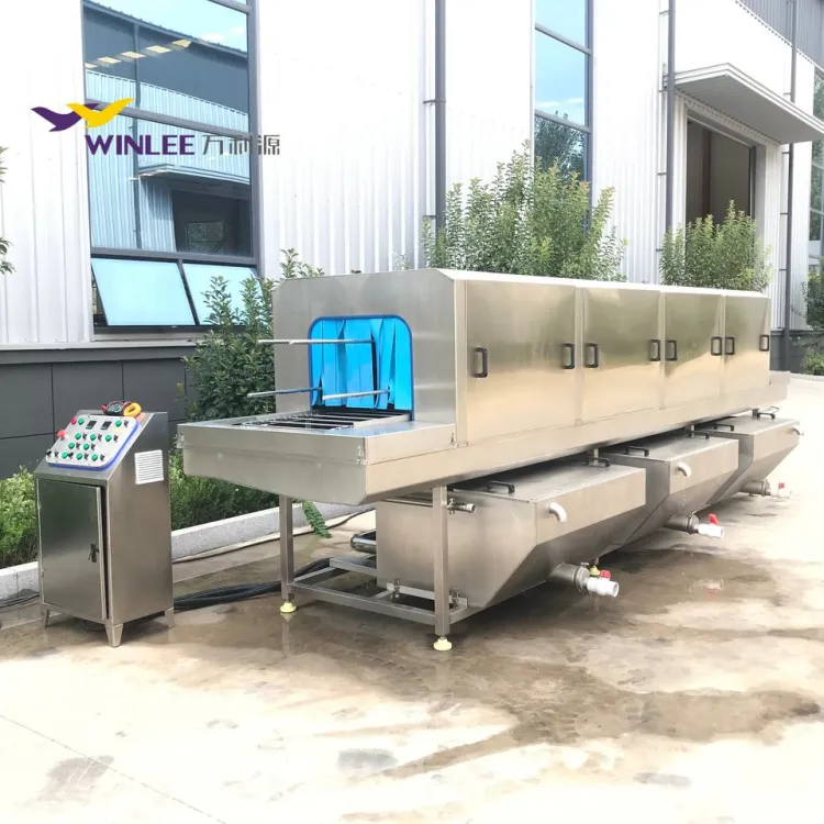 Poultry Crates Washing Machine High Pressure Water Spraying Meat Crate Cleaning Machine Automatic Tunnel Washer — image 3