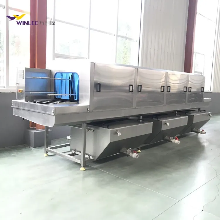 Poultry Crates Washing Machine High Pressure Water Spraying Meat Crate Cleaning Machine Automatic Tunnel Washer — image 4