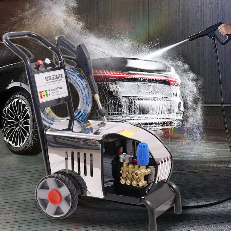 220v 1.8kw Power Electric High Pressure Washing Machine Cold Water Pressure Car Washer — image 3