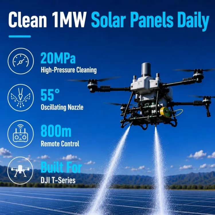 Foxtech AeroClean S2 High Pressure 20MPa 10L/min Solar Panel Spraying for DJI T25 T40 T50 Agricultural Drone Cleaning System — image 1