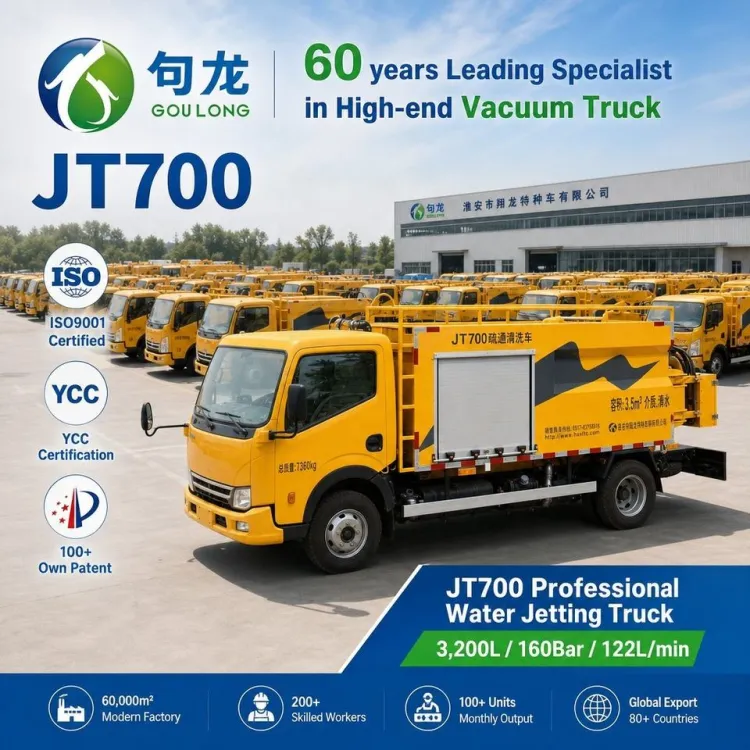 Mobile Cleaning Car Truck JT700 3200L Drain Jetter Truck High Pressure Water Jetting Machine Automatic Truck Wash — image 1