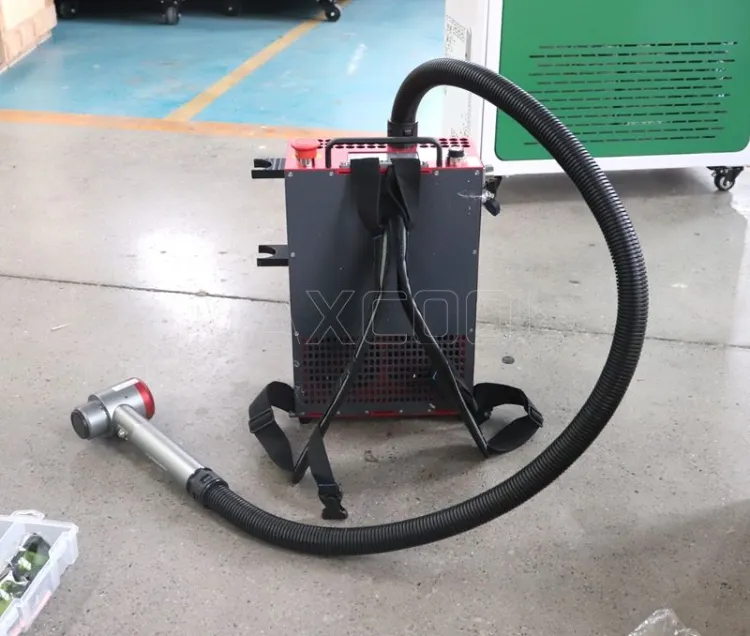 100W 200W 300W Pulse Fiber Laser Cleaning Machine for Rust Paint Oil Graffiti Wood & Stone- Portable Backpack Style — image 5