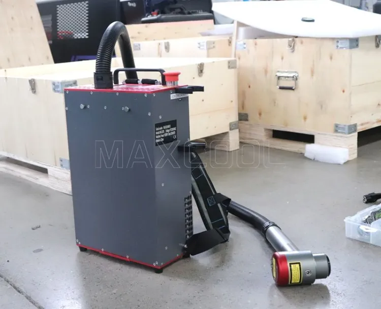 100W 200W 300W Pulse Fiber Laser Cleaning Machine for Rust Paint Oil Graffiti Wood & Stone- Portable Backpack Style — image 6