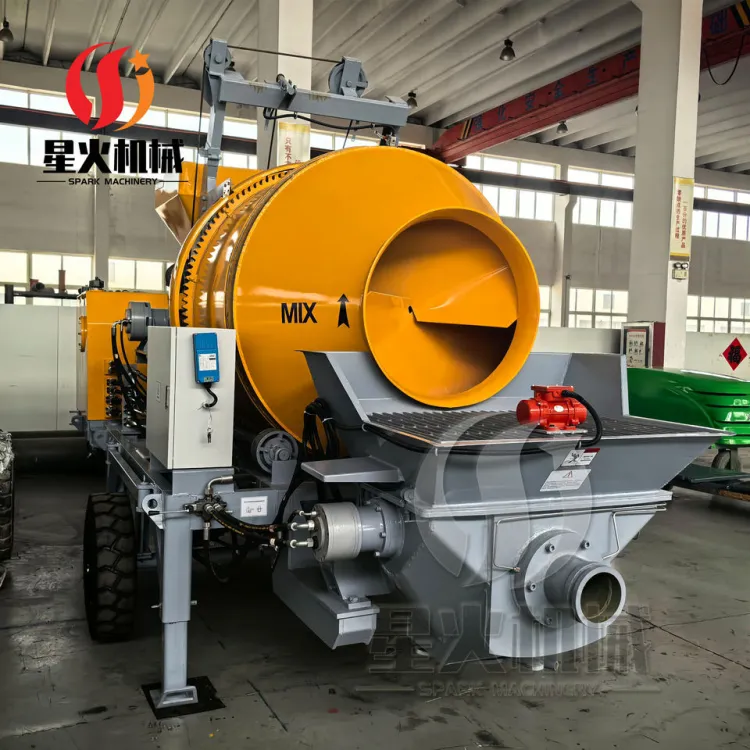 Heavy-duty Concrete Mixer Pump Durable Structure Low Wear Mobile Concrete Mixer with Pump — image 3