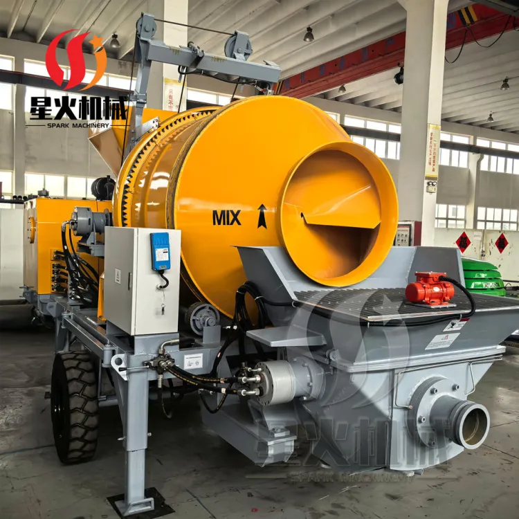 Heavy-duty Concrete Mixer Pump Durable Structure Low Wear Mobile Concrete Mixer with Pump — image 5