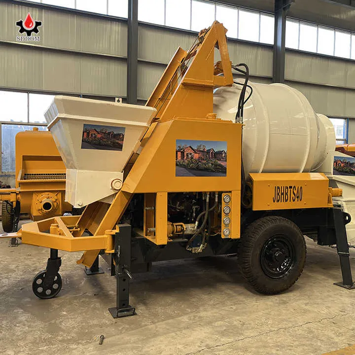 20m 30 40m3/h Portable Cement Concrete Mixing Pumping Machine Concrete Mixer Pump — image 3