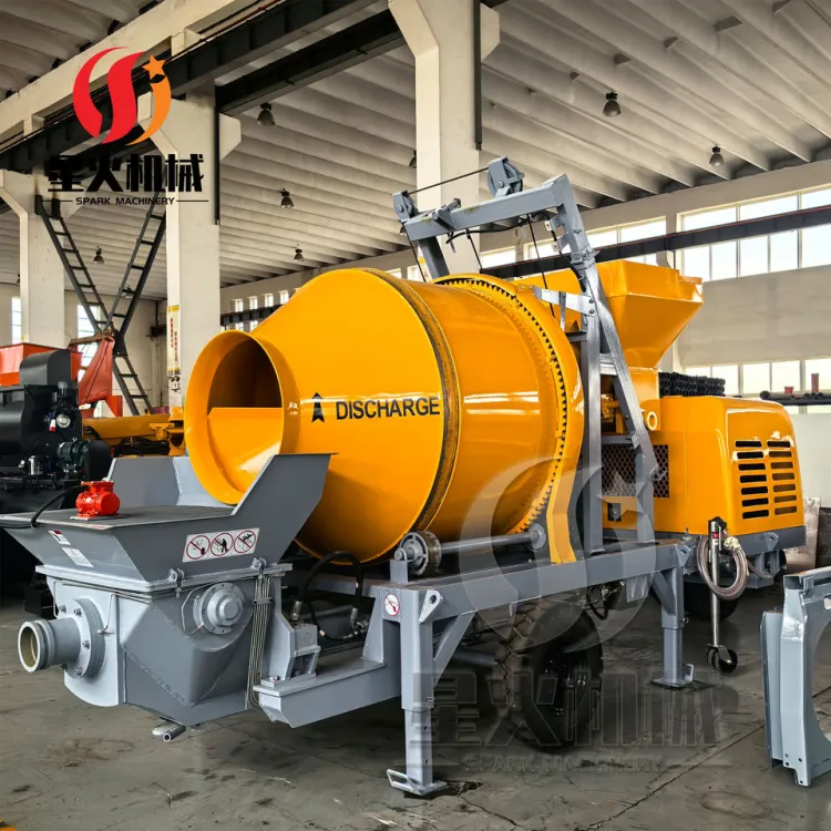 Heavy-duty Concrete Mixer Pump Durable Structure Low Wear Mobile Concrete Mixer with Pump — image 6