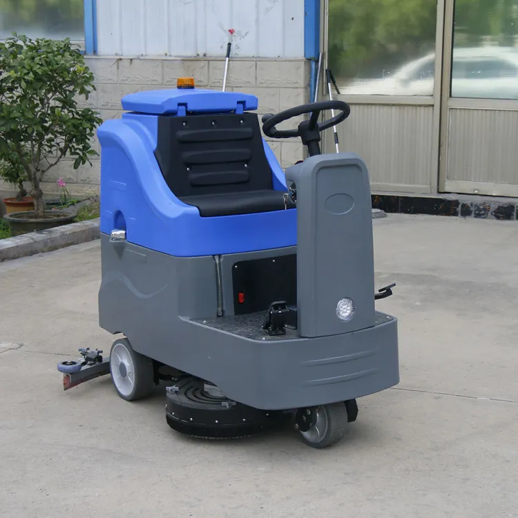 Scrubber Electric Floor Washing Machine Ride on Scrubber Walk-Behind Supermarket Scrubber Commercial Riding Floor Road Sweeper — image 2