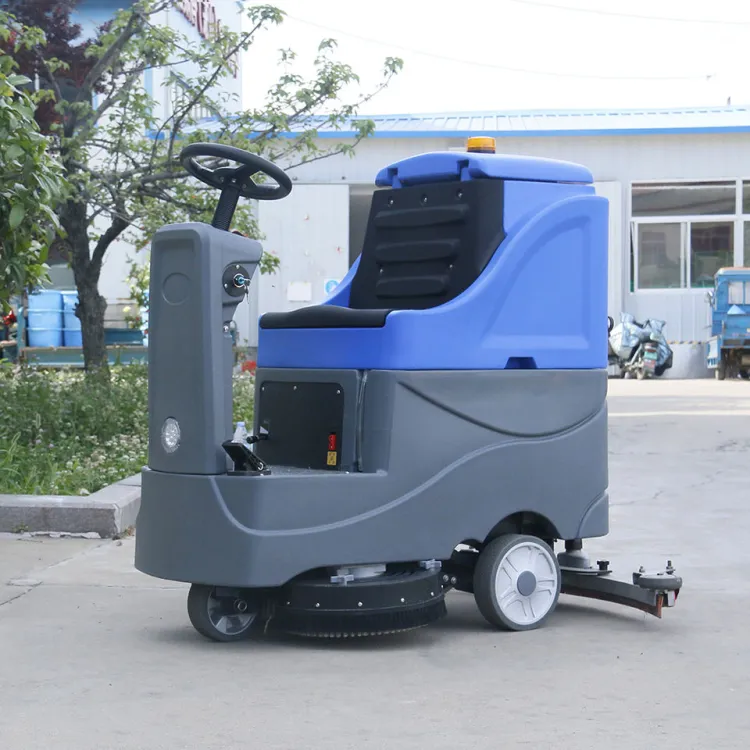 Scrubber Electric Floor Washing Machine Ride on Scrubber Walk-Behind Supermarket Scrubber Commercial Riding Floor Road Sweeper — image 3