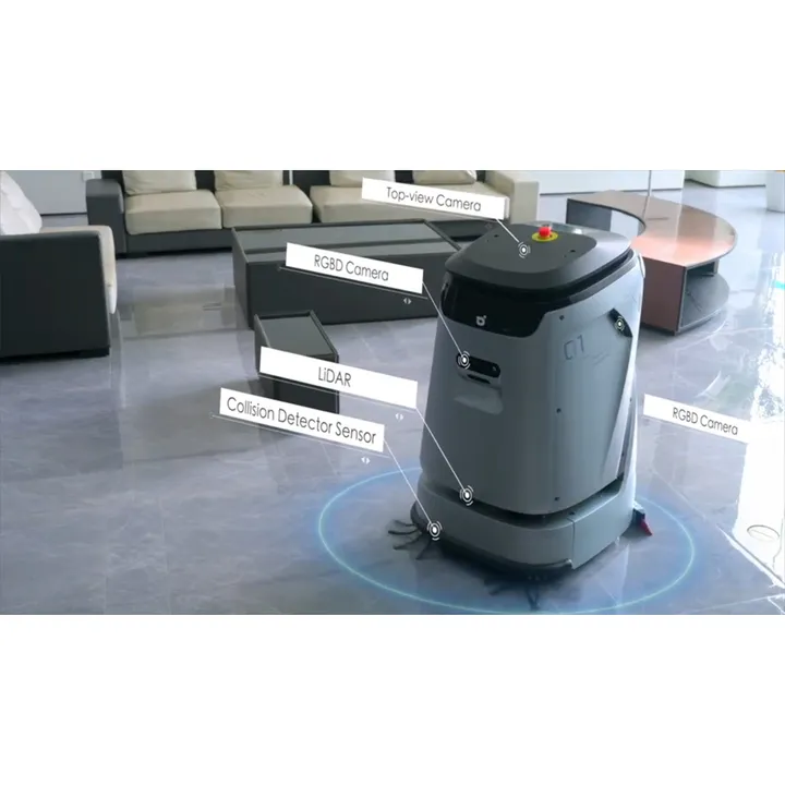 2025 Latest Oem Custom Lightweight Portable Durable Supplier C5 Dust Pushing Laser Mapping Smart Cleaning Robot — image 6