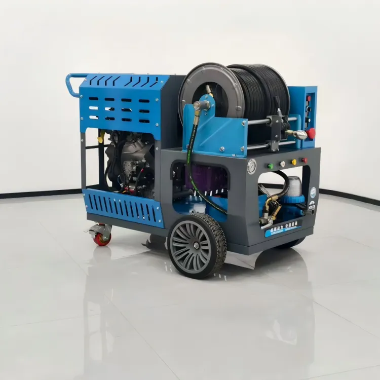 Pipe Dredging Machine Fully Automatic Pipeline Dredging Machine Dual-Cylinder Gasoline Petrol Sewer Jet Machine Pipe Cleaner — image 2