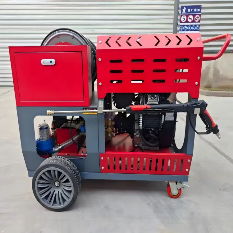 Pipe Dredging Machine Fully Automatic Pipeline Dredging Machine Dual-Cylinder Gasoline Petrol Sewer Jet Machine Pipe Cleaner — image 3