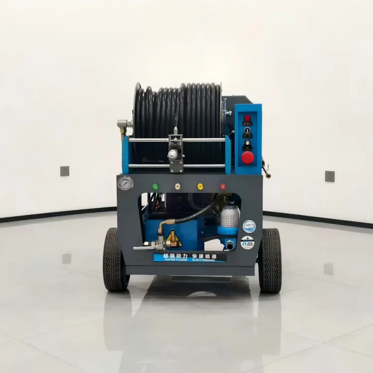 Pipe Dredging Machine Fully Automatic Pipeline Dredging Machine Dual-Cylinder Gasoline Petrol Sewer Jet Machine Pipe Cleaner — image 5