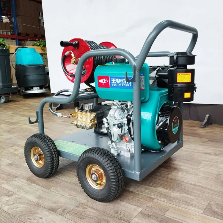 LC Convenient Mobile High Pressure Sewer Pipe Cleaning Machine 170bar 8lpm Condition Pump Sewage Pipe Cleaning Equipment — image 4